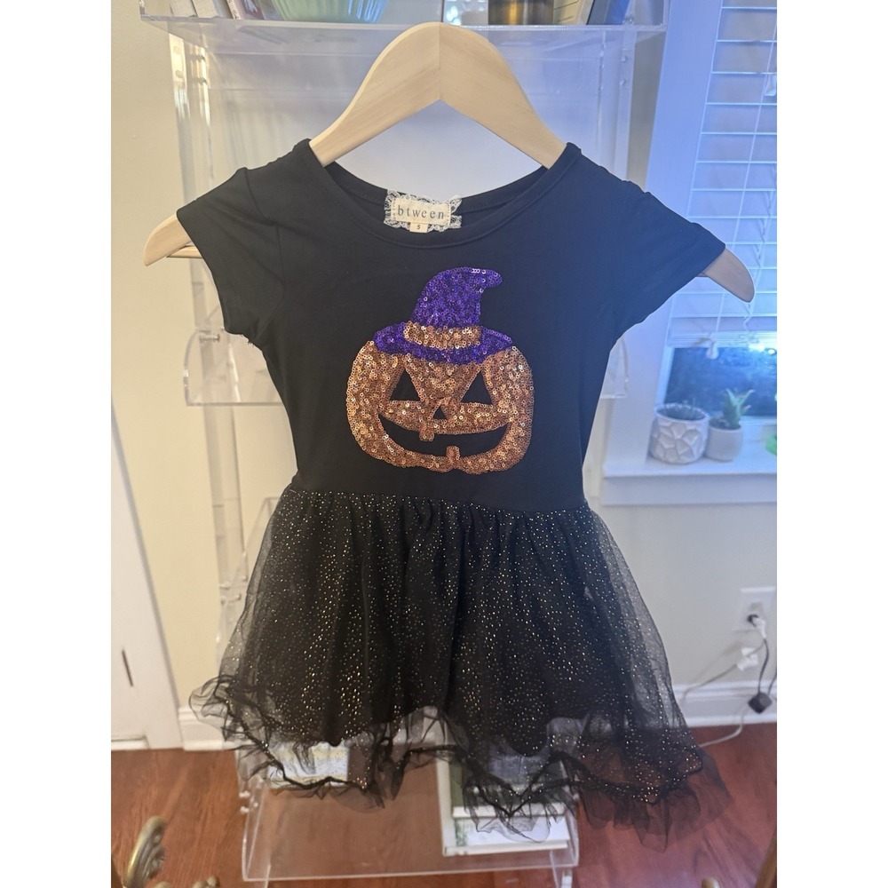 Btween Little Girls Halloween Pumpkin Dress Tutu Sz 5 New NWT Party Festive